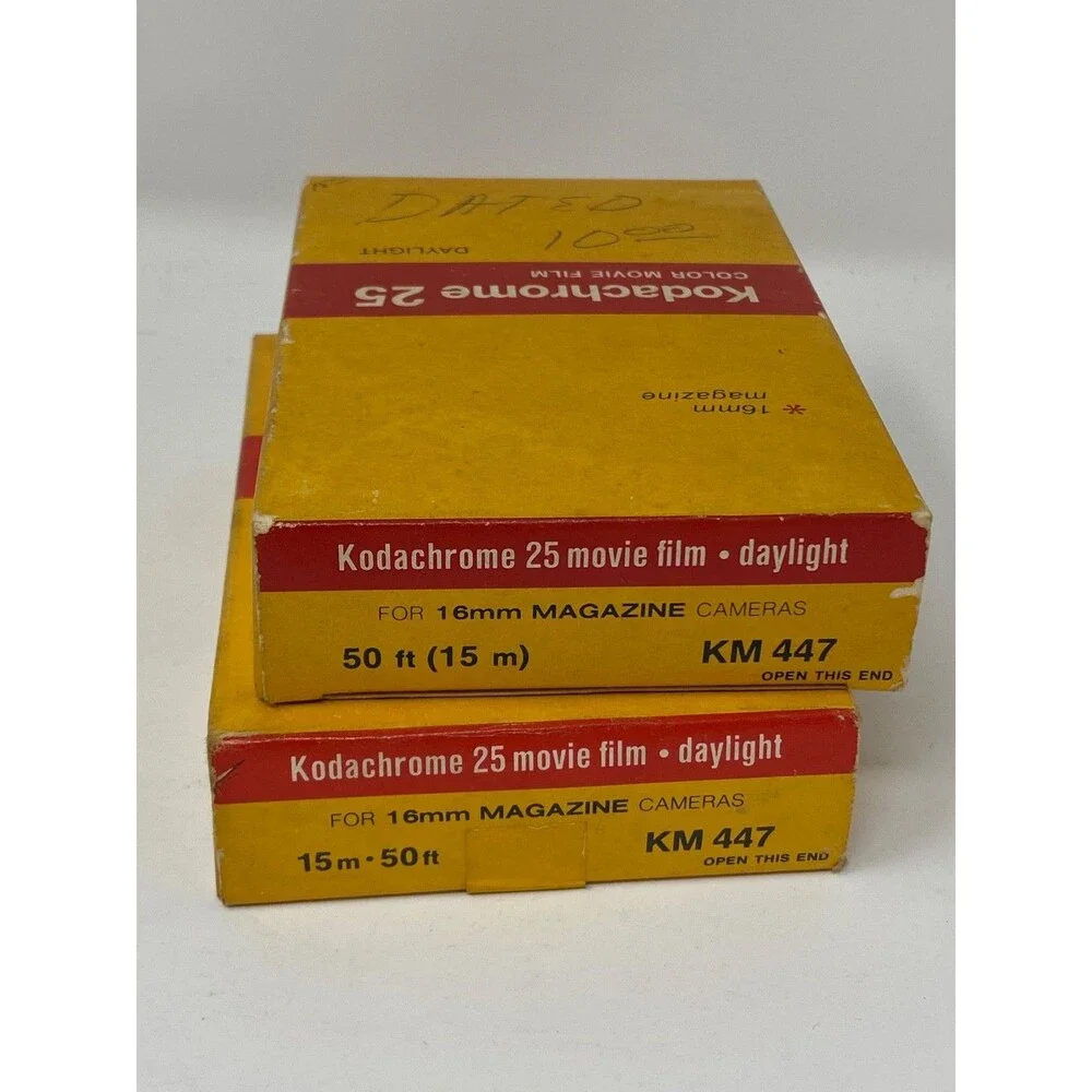 2 Rolls Kodachrome 25 Movie Film 16mm 50 Feet KM447 Expired 1977/1978 Sealed